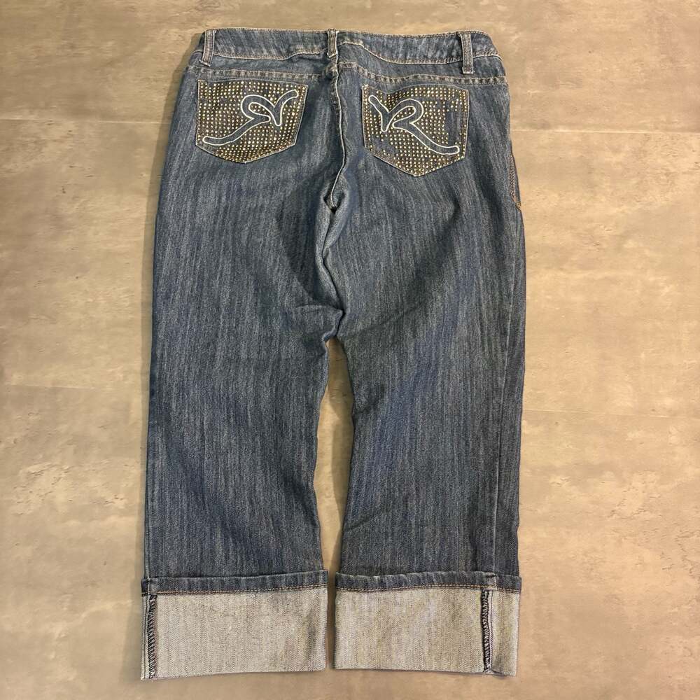 Rocawear Embellished Cuff Capri Jeans Size 13